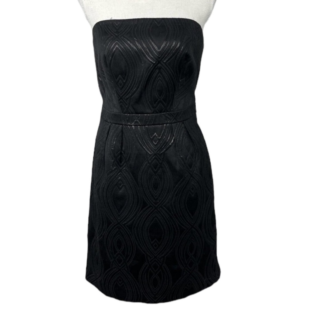 Limited Edition Dress Strapless Black Metallic Size 4